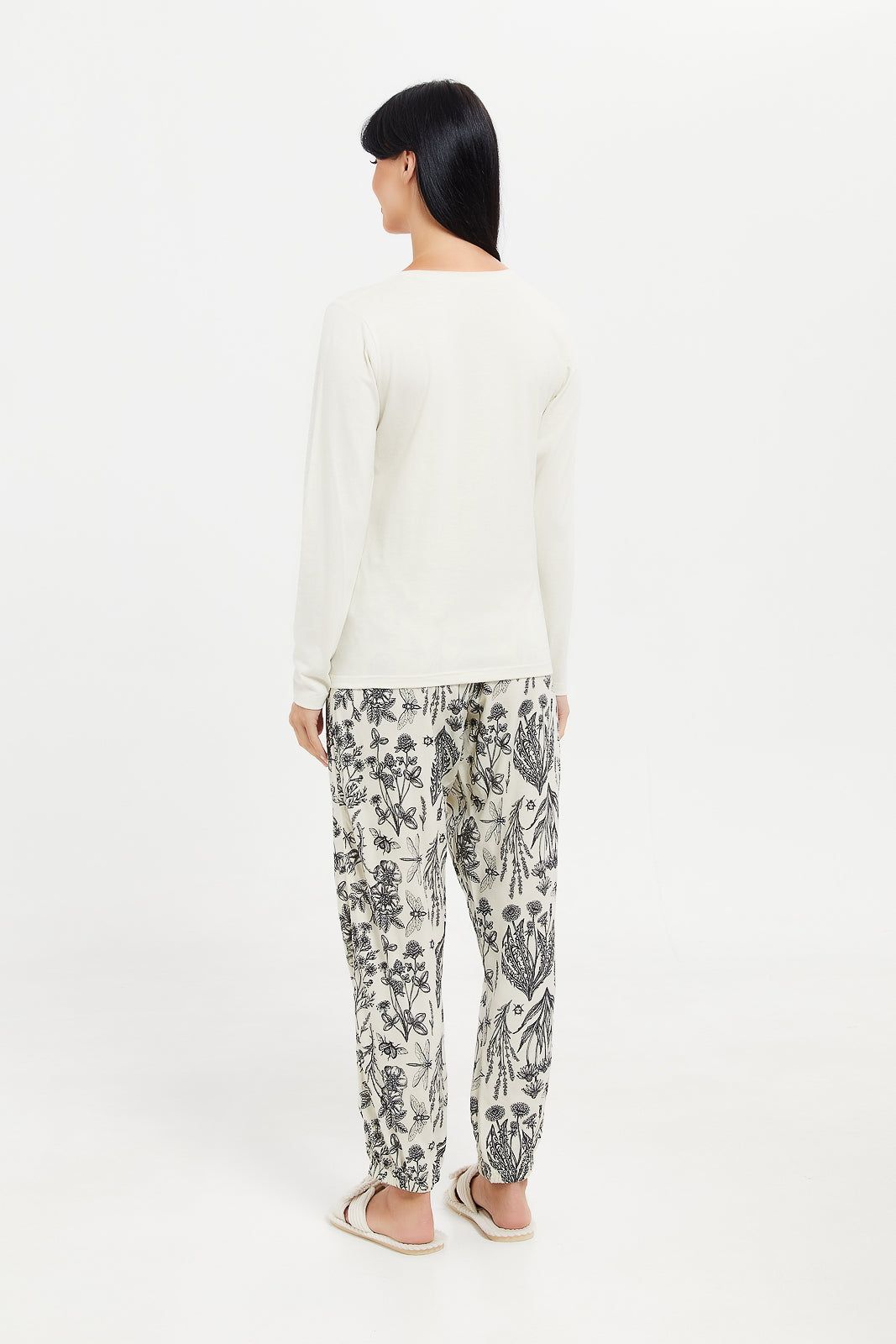 Women White Printed Pajama Set (2 Piece) sold by Redtag product image thumbnail 4