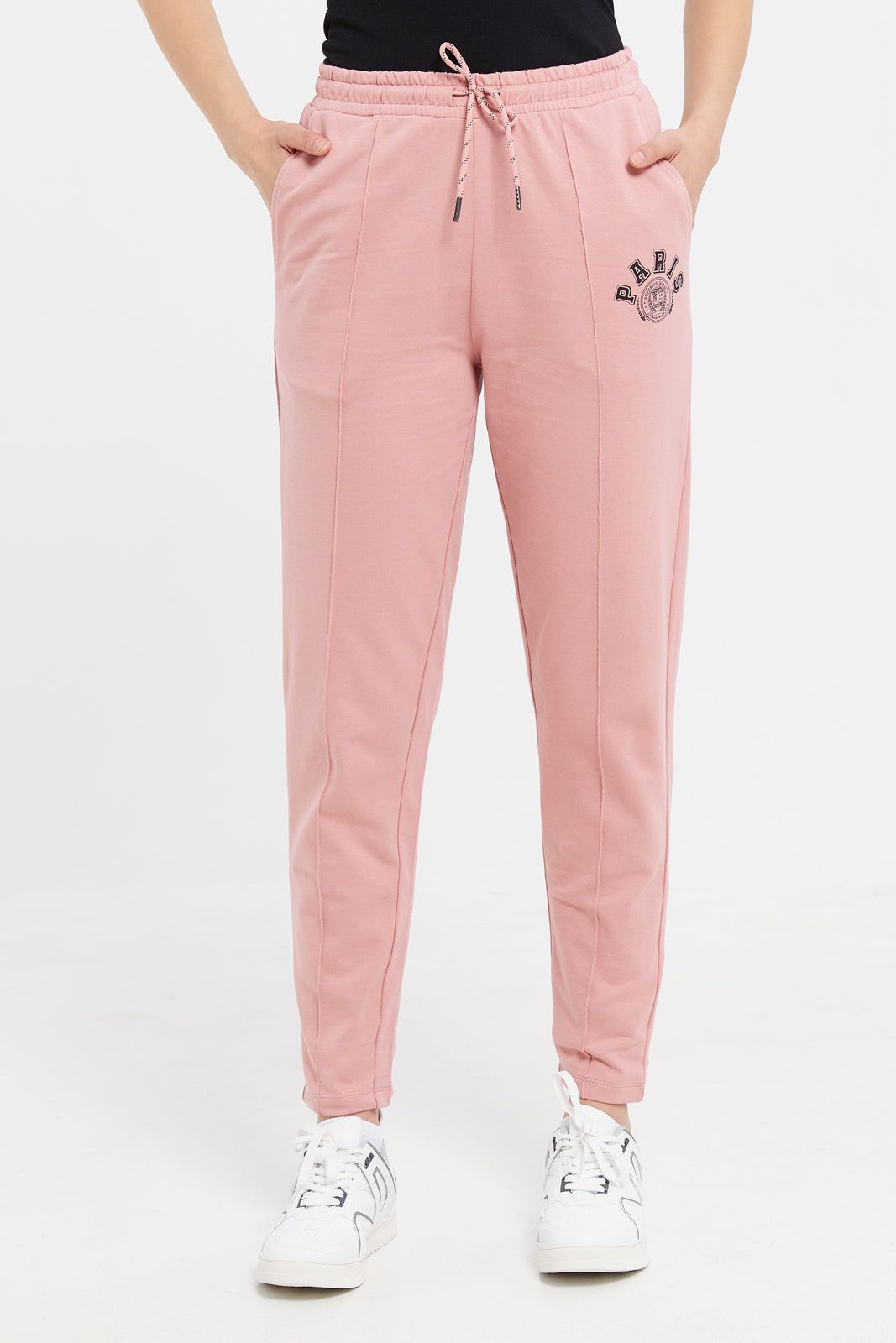 Women Pink Printed Joggers sold by Redtag