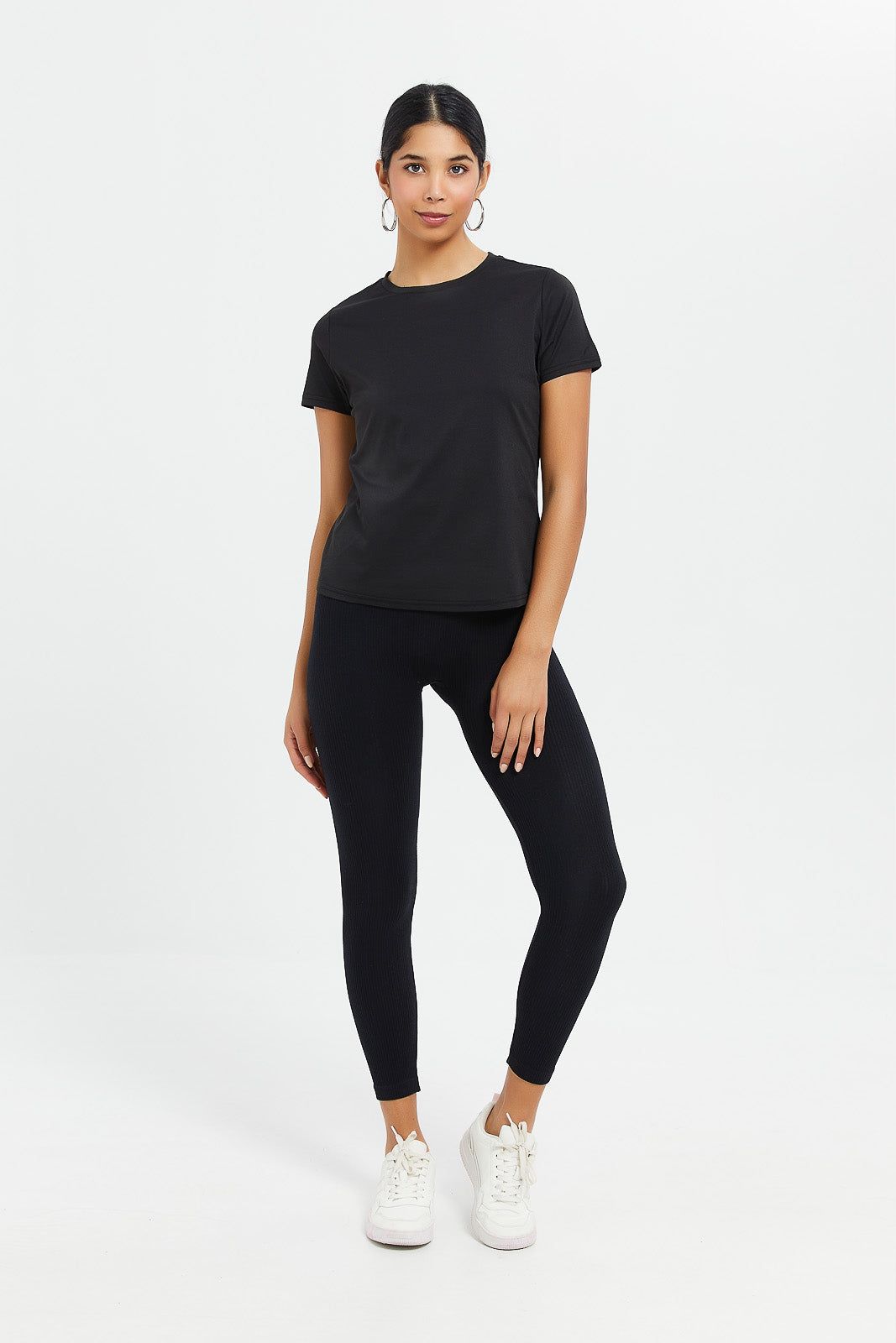 Women Black Soft Touch T-Shirt sold by Redtag product image thumbnail 2