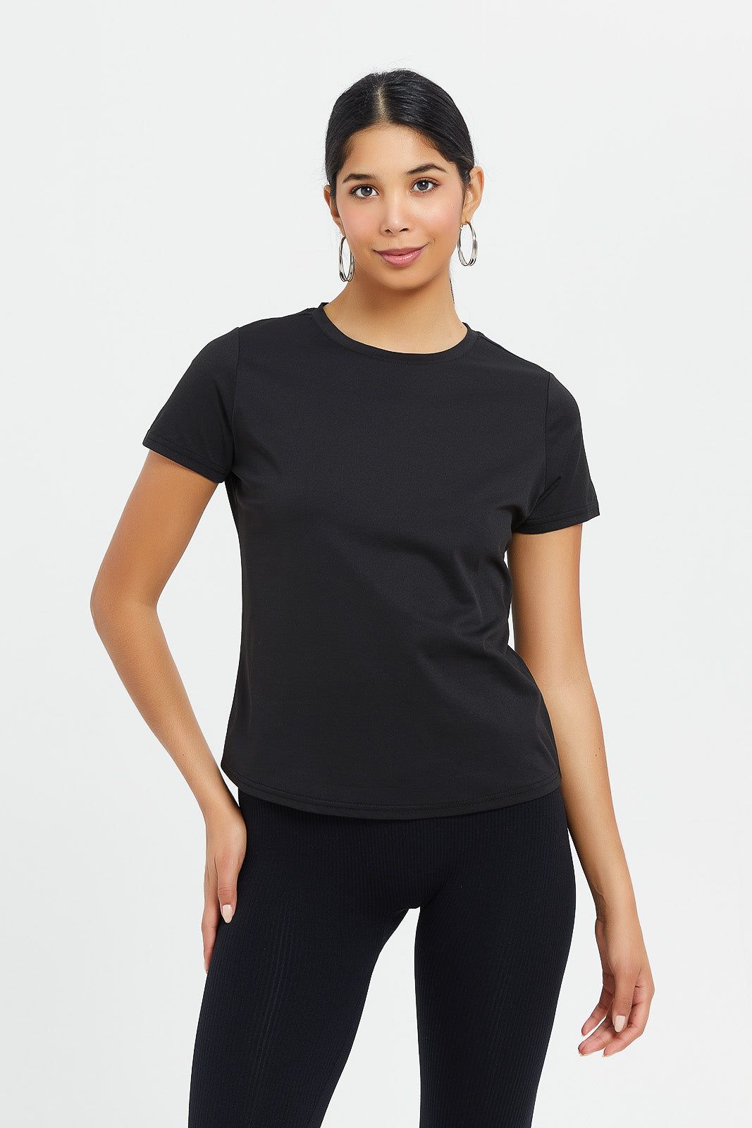Women Black Soft Touch T-Shirt sold by Redtag