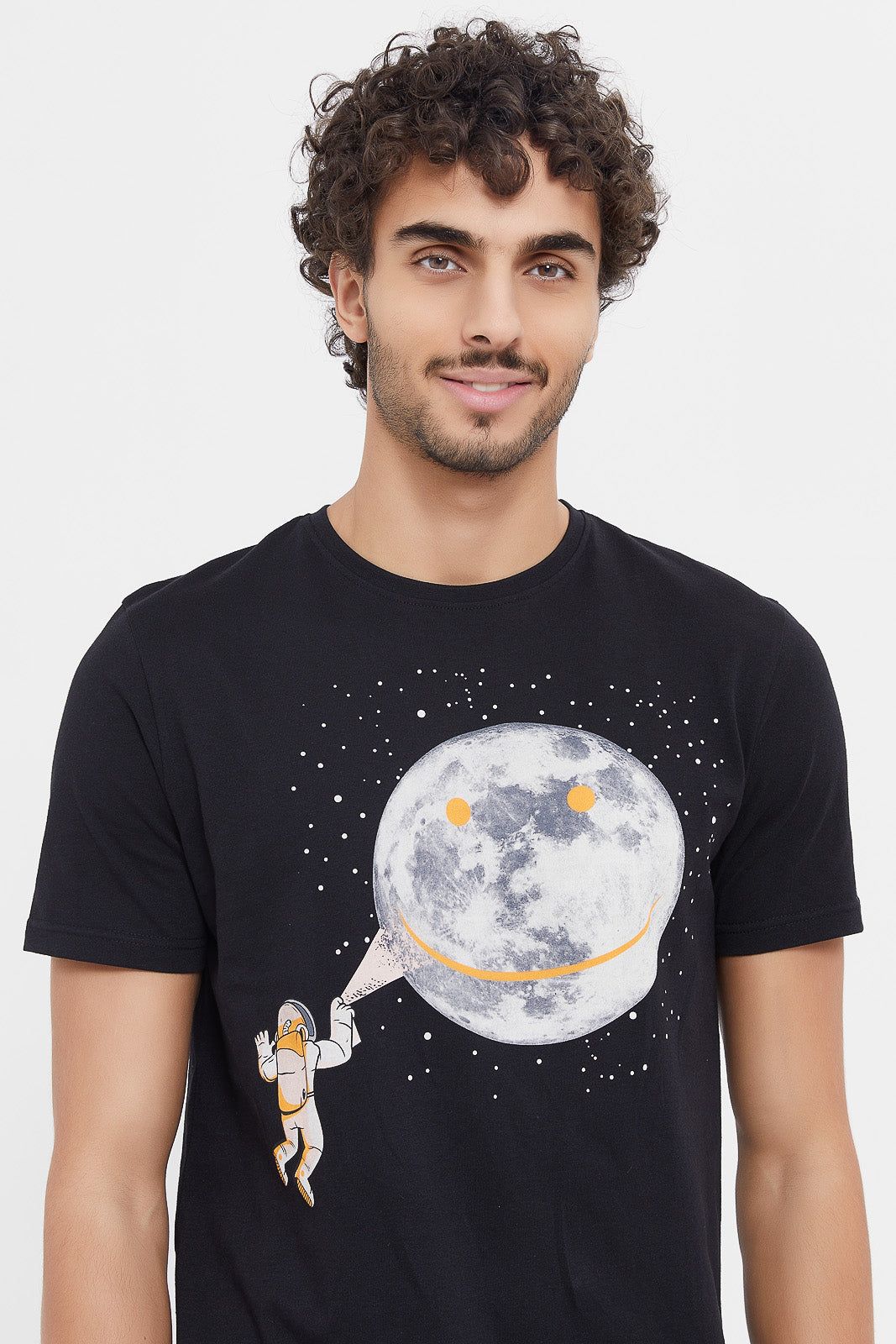 Men Black Graphic T-Shirt sold by Redtag product image thumbnail 4