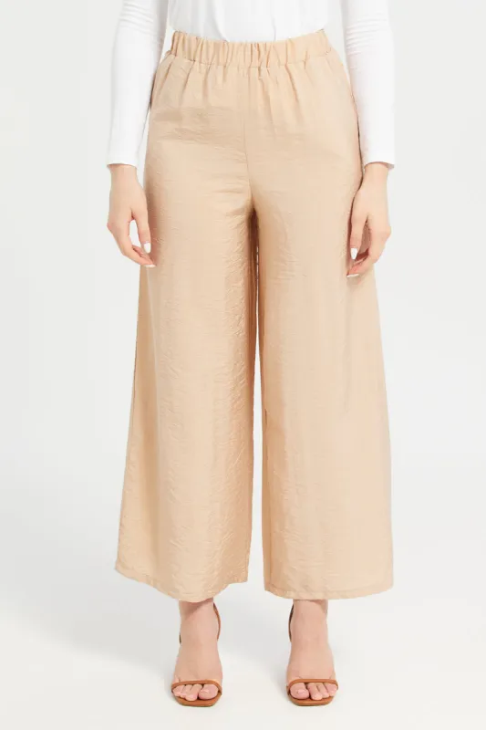 Cream A Line Trousers sold by Redtag