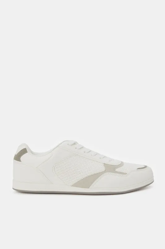 Men White Material Block Sneaker sold by Redtag