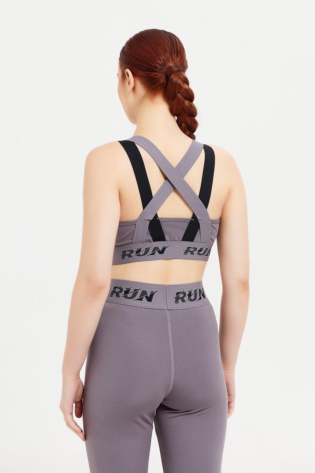 Women Charcoal Sports Bra With Tape Detaling sold by Redtag product image thumbnail 3