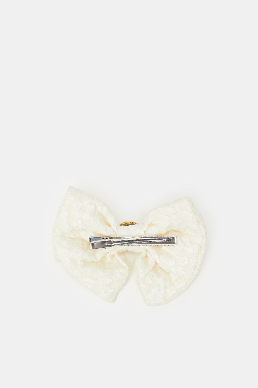 Women Cream Bow Hair Clip sold by Redtag product image thumbnail 2