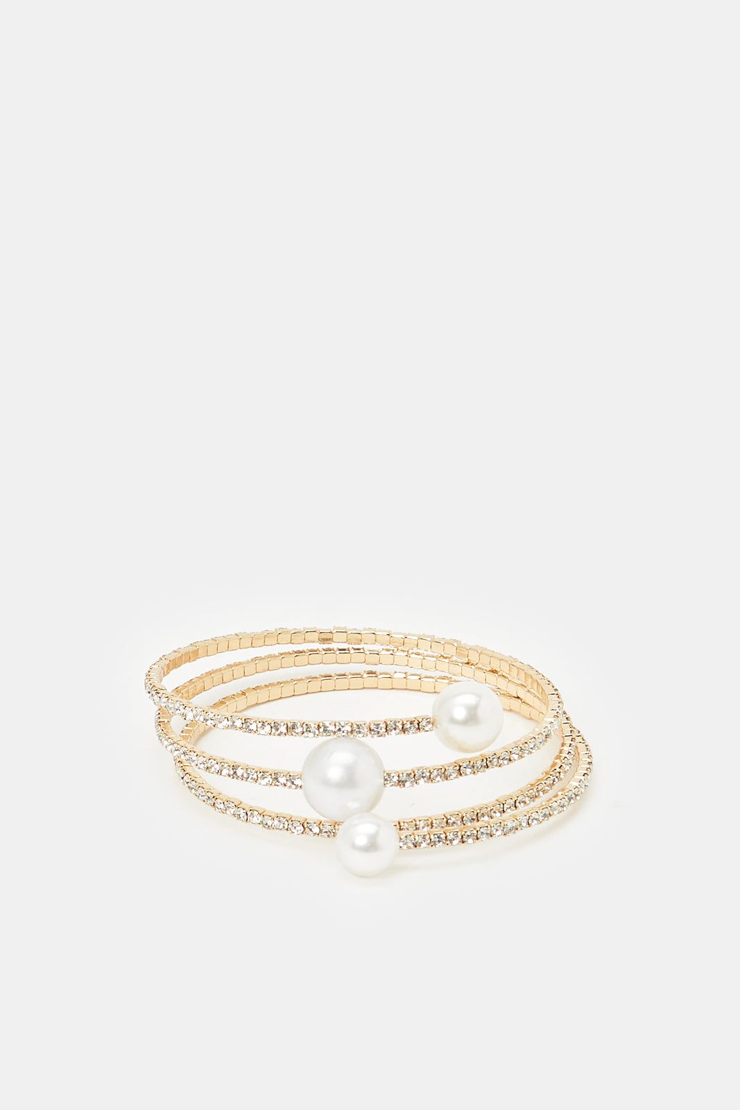 Women Gold Embellished Wrap Bracelet sold by Redtag