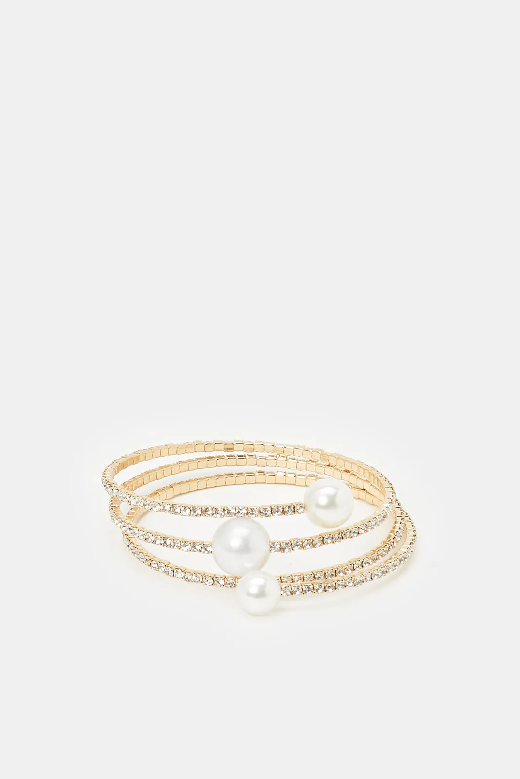Women Gold Embellished Wrap Bracelet sold by Redtag