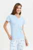 Women Blue Floral Print Pyjama Set (2 Piece) sold by Redtag