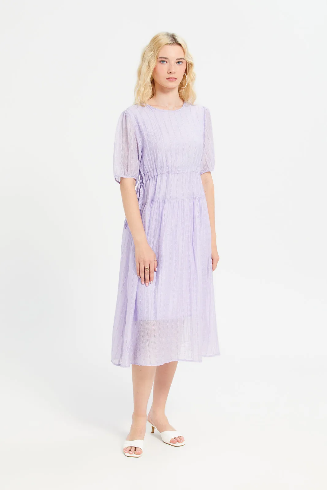 Women Lilac Mid Length Dress sold by Redtag product image thumbnail 4