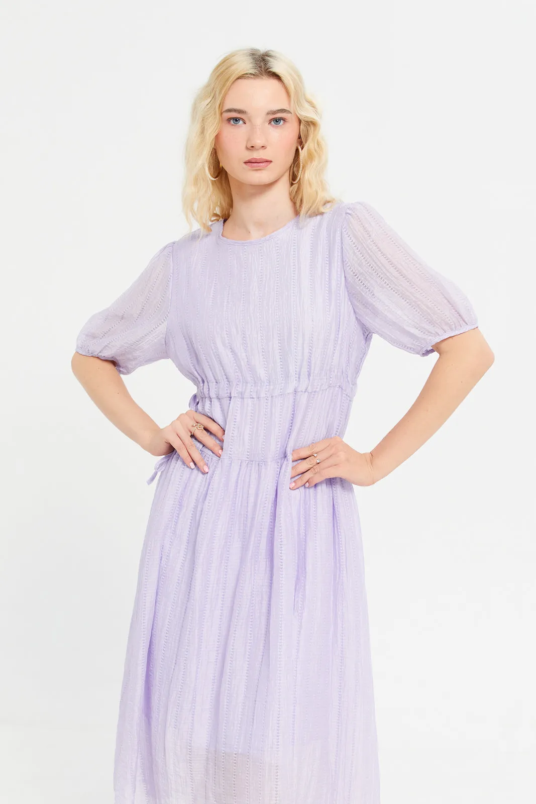 Women Lilac Mid Length Dress sold by Redtag product image thumbnail 2