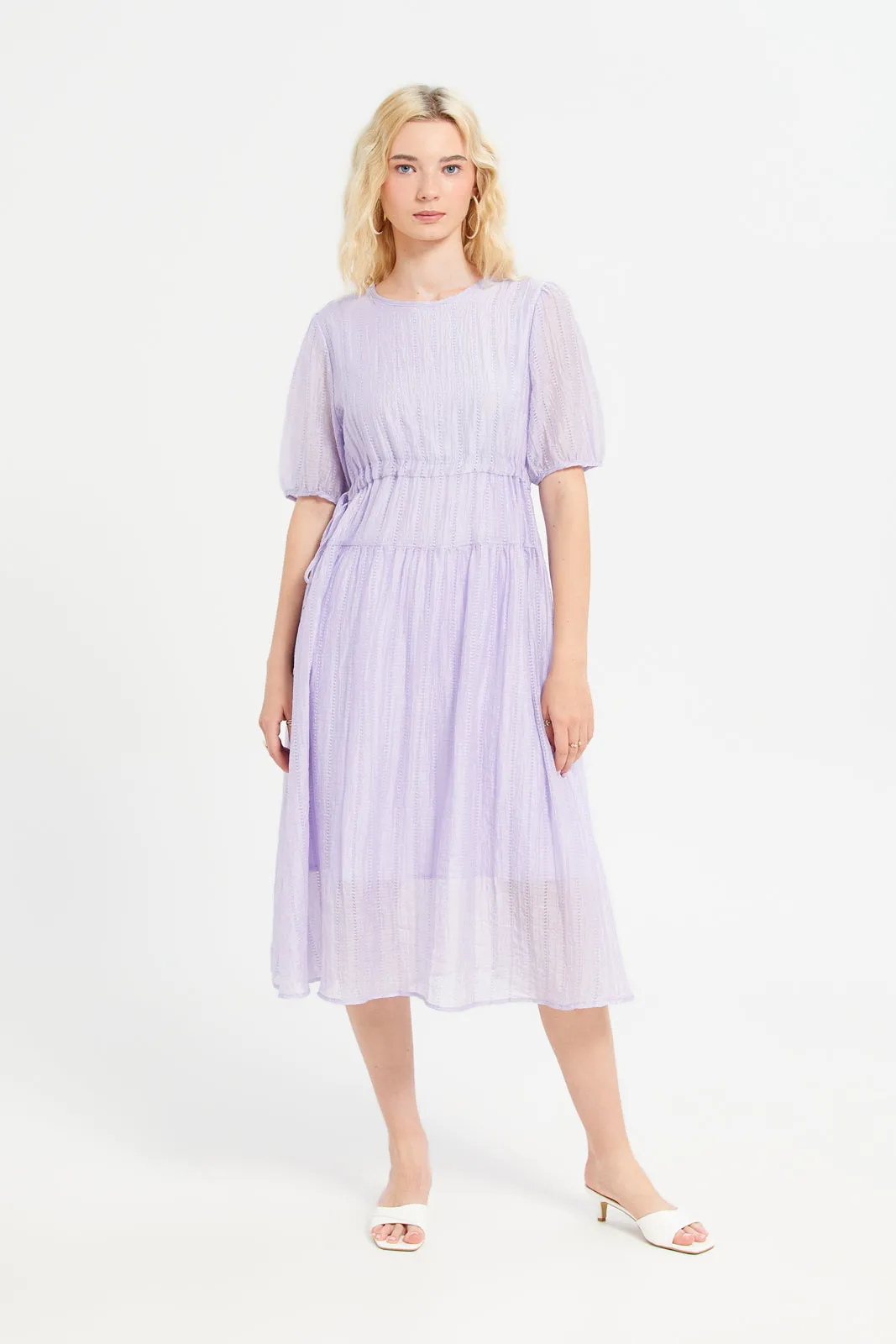 Women Lilac Mid Length Dress sold by Redtag
