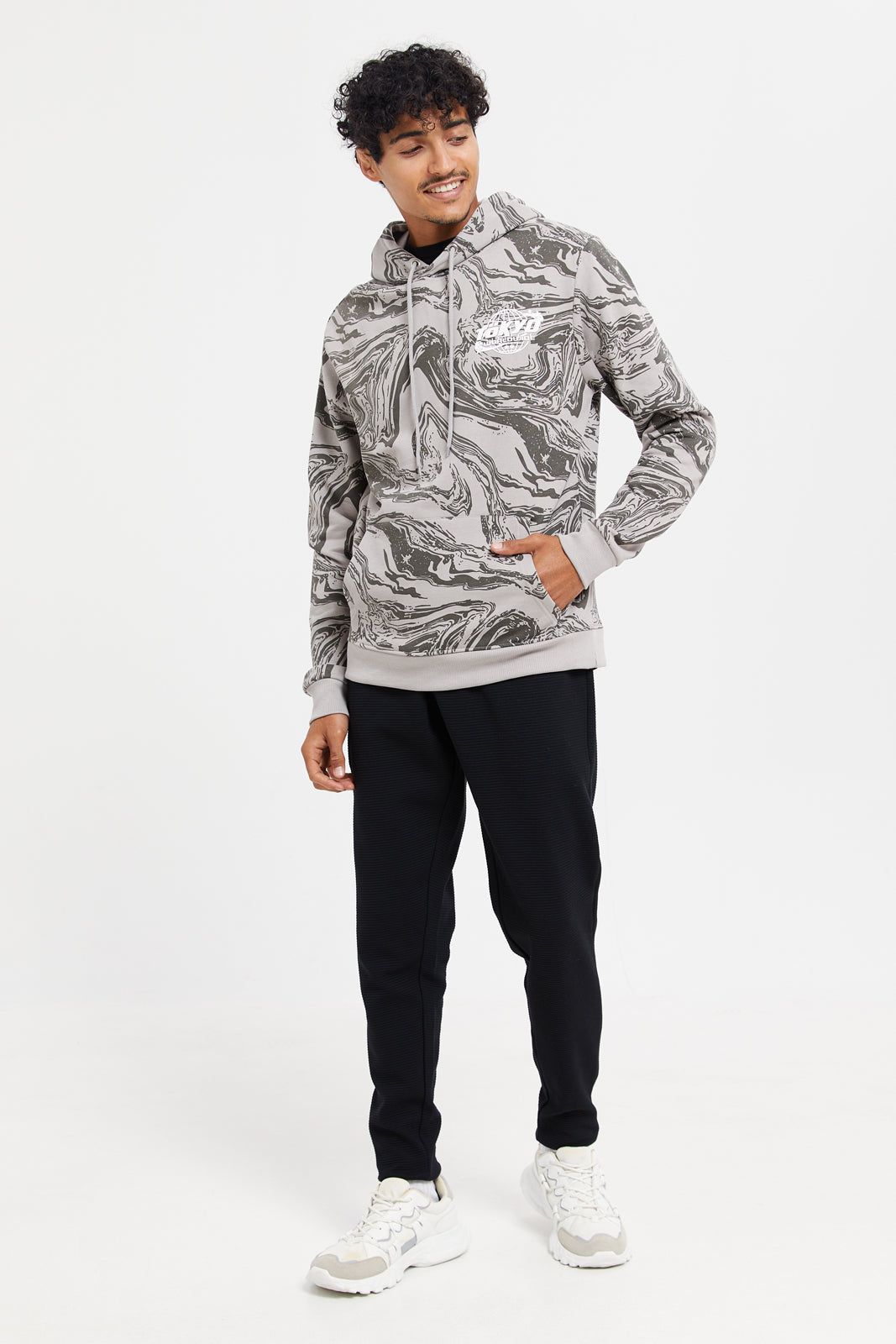 Men Black Plain Joggers sold by Redtag product image thumbnail 2