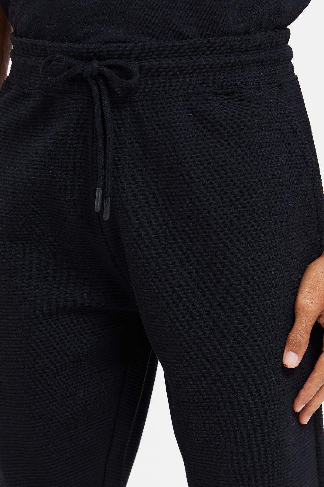 Men Black Plain Joggers sold by Redtag product image thumbnail 4