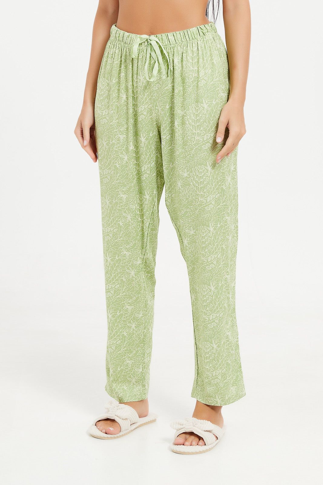Women Green Printed Pajama Set (2 Piece) sold by Redtag product image thumbnail 3