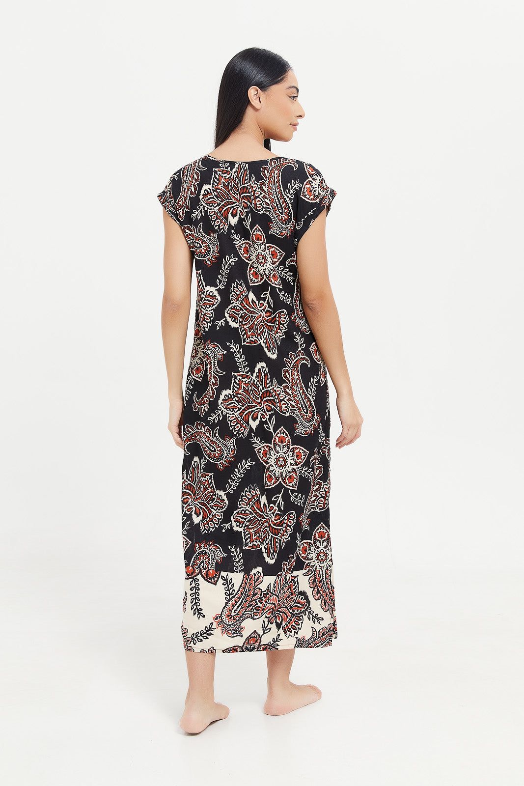 Women Black Printed Nightgown sold by Redtag product image thumbnail 3