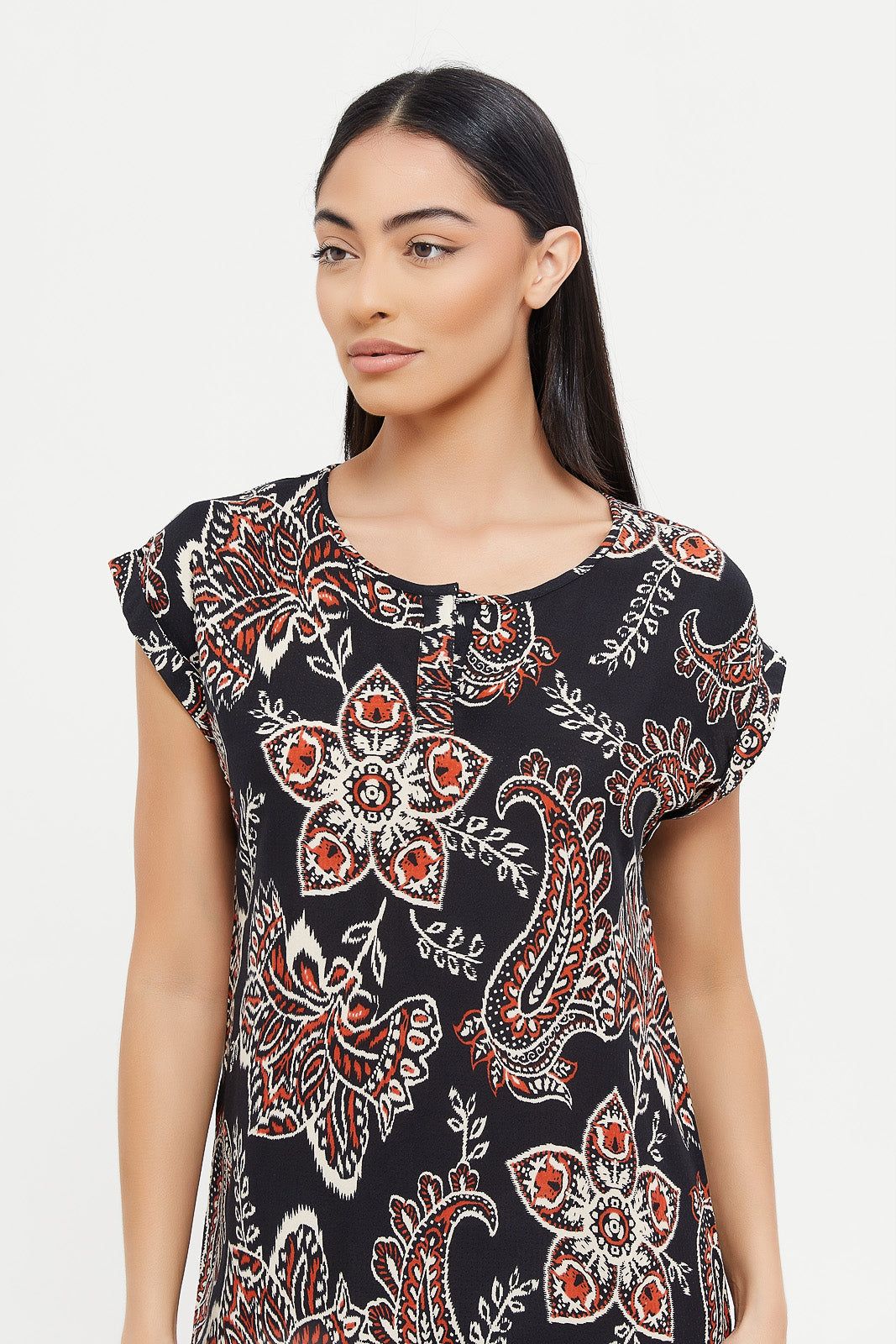 Women Black Printed Nightgown sold by Redtag product image thumbnail 2