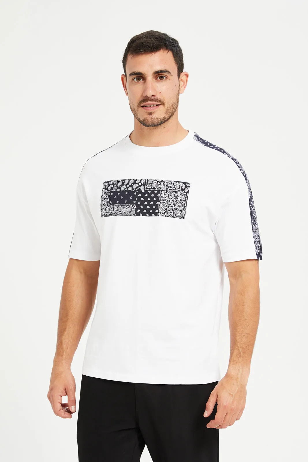 Men White Indigo Casual T-Shirt sold by Redtag