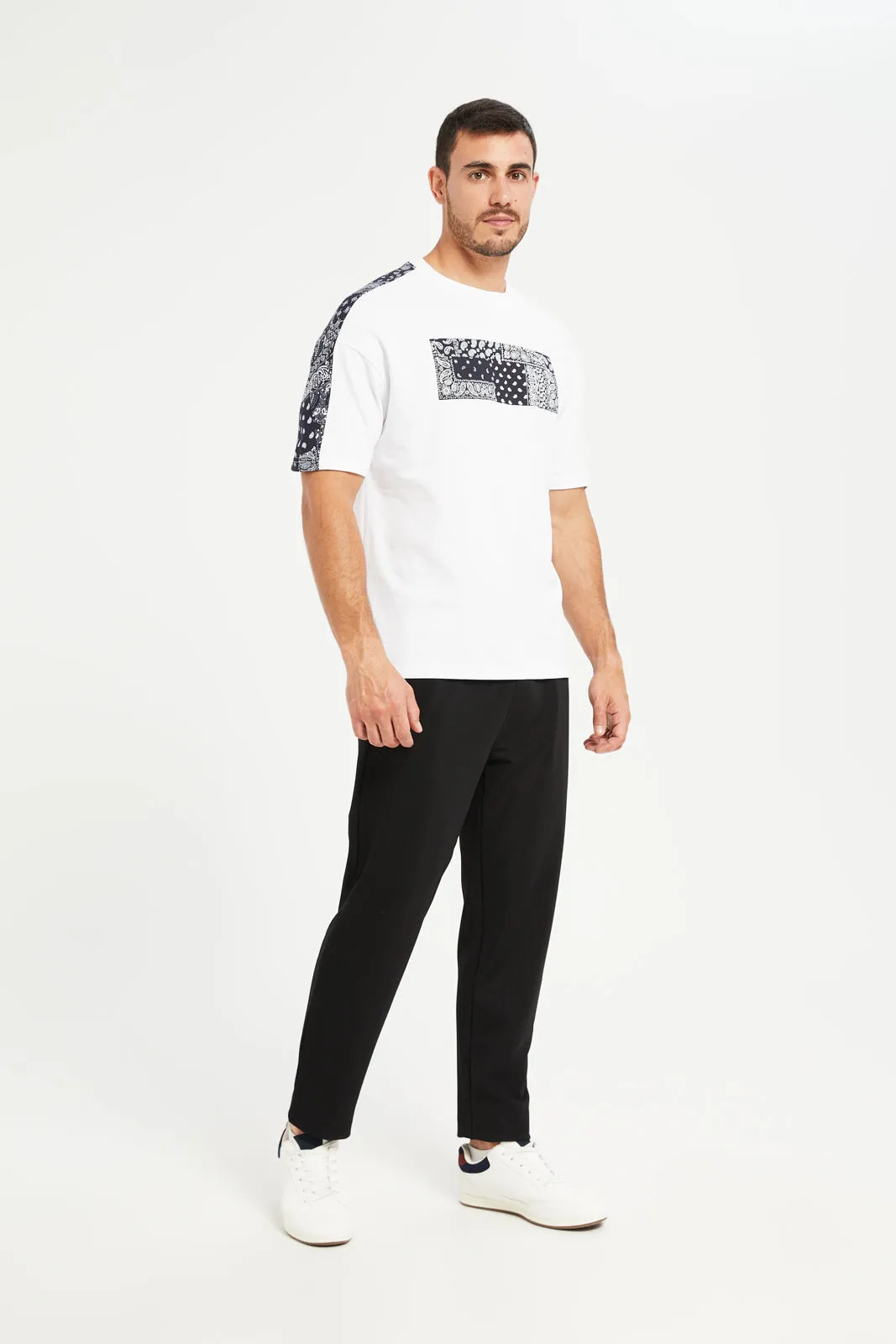 Men White Indigo Casual T-Shirt sold by Redtag product image thumbnail 2