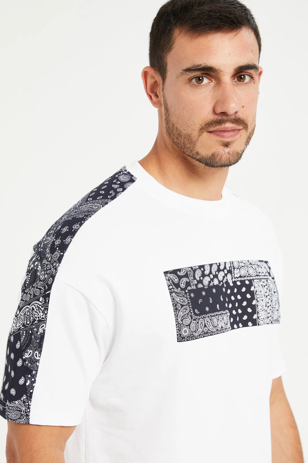 Men White Indigo Casual T-Shirt sold by Redtag product image thumbnail 4