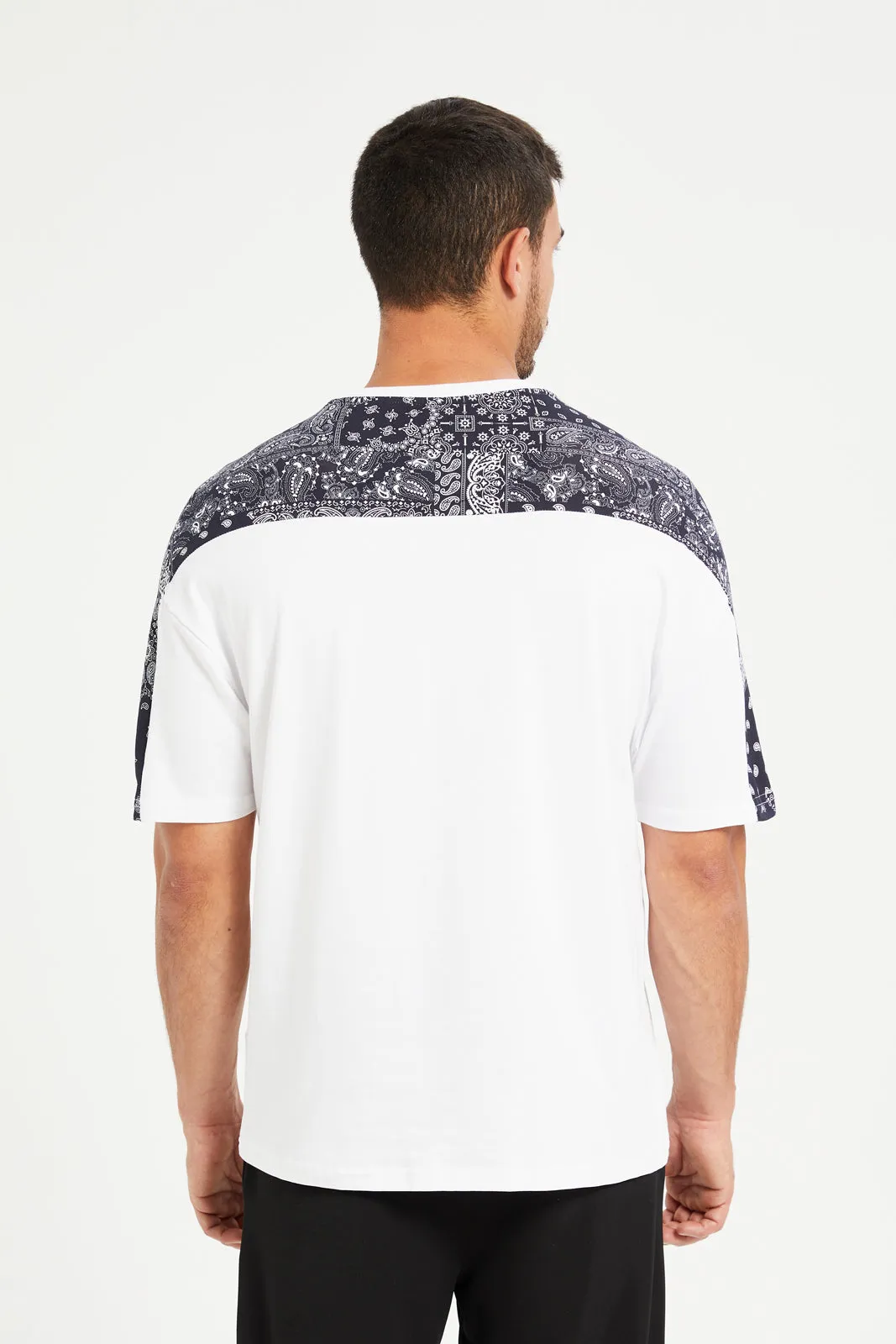 Men White Indigo Casual T-Shirt sold by Redtag product image thumbnail 3