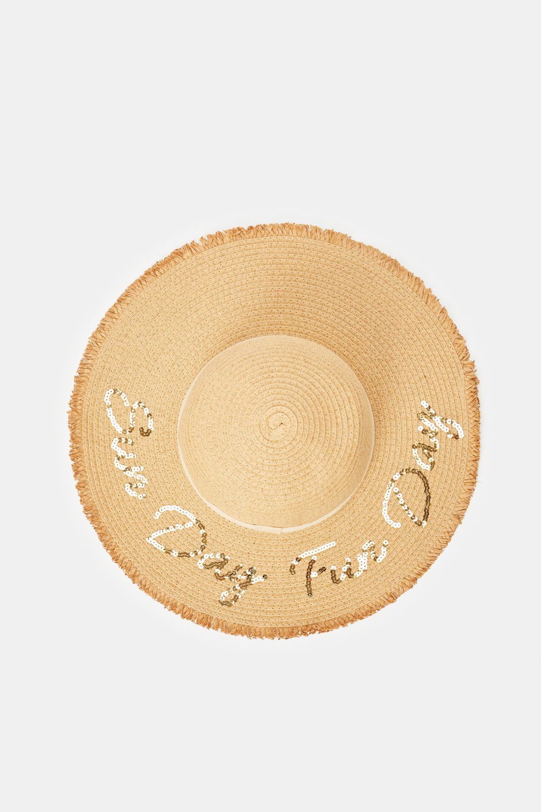 Women Beige Sequin Embellished Hat sold by Redtag product image thumbnail 3