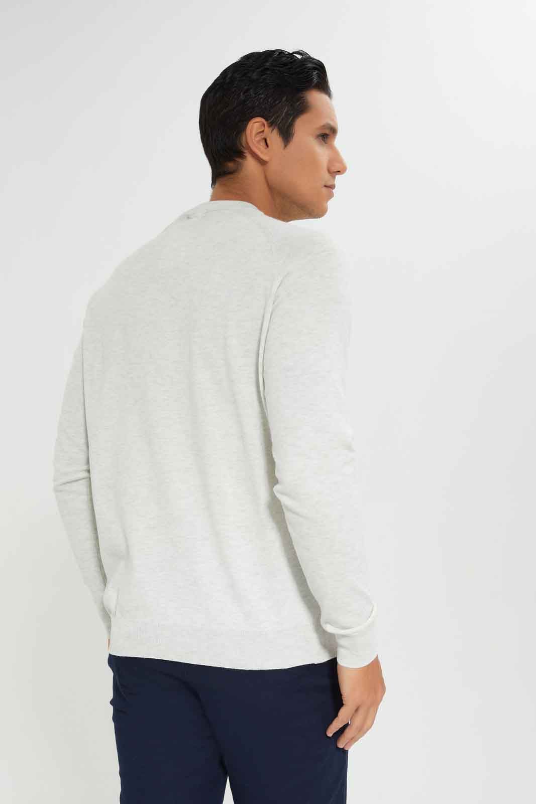 Men Ecru Plain Pullover sold by Redtag product image thumbnail 3