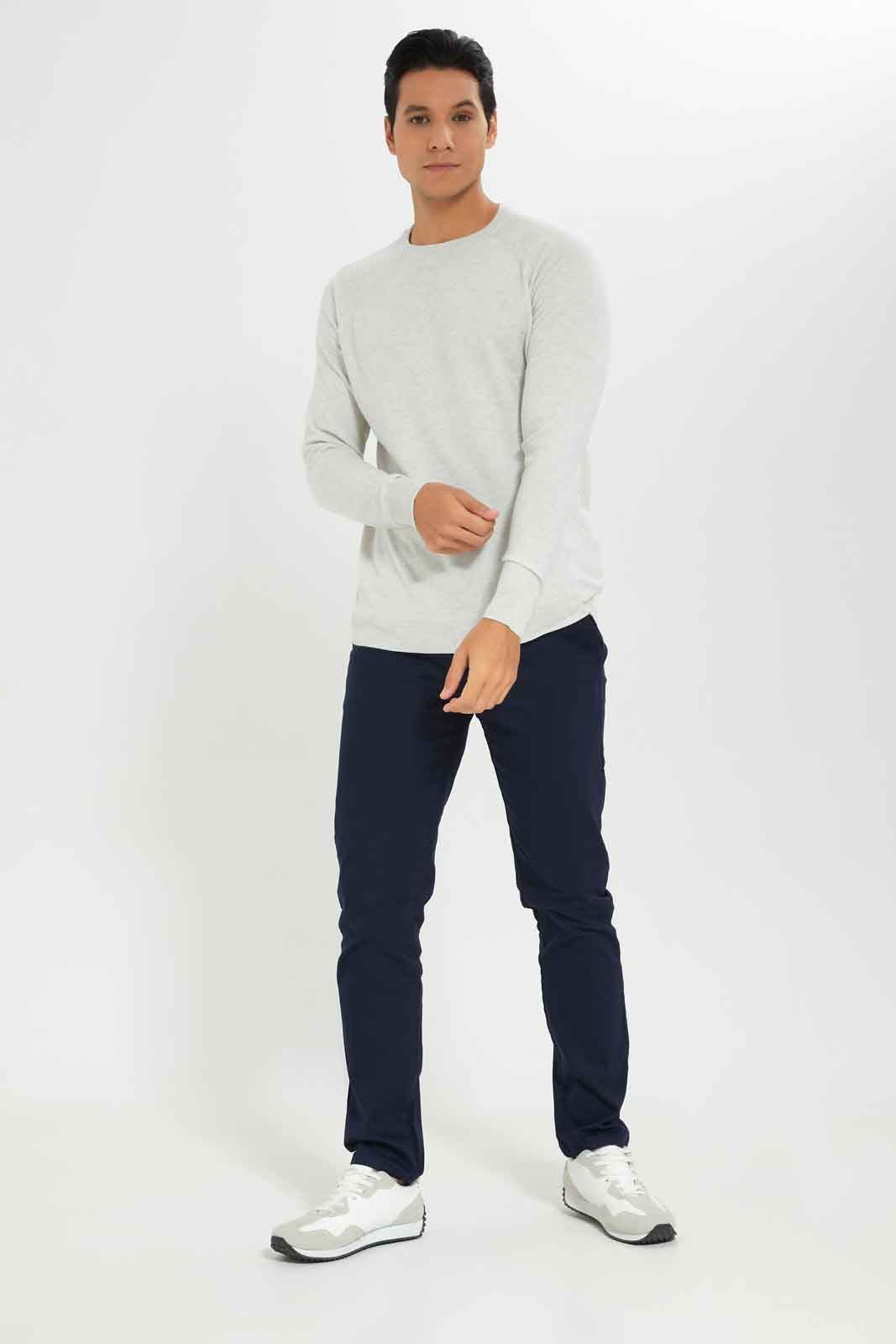 Men Ecru Plain Pullover sold by Redtag product image thumbnail 4