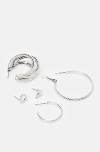 Women Silver Studs Set (Pack of 6) sold by Redtag
