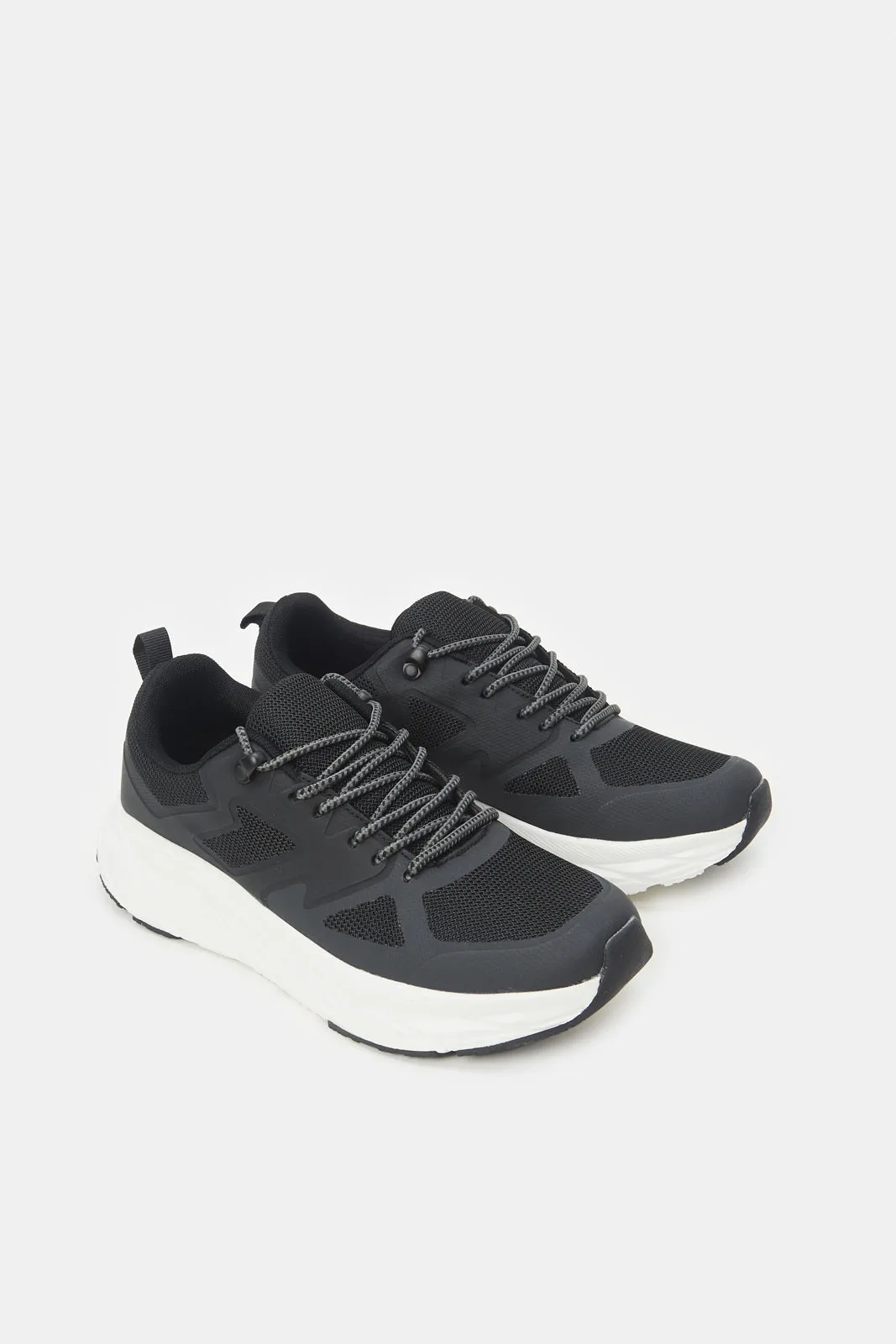 Men Black Colour Block Trainer sold by Redtag product image thumbnail 2