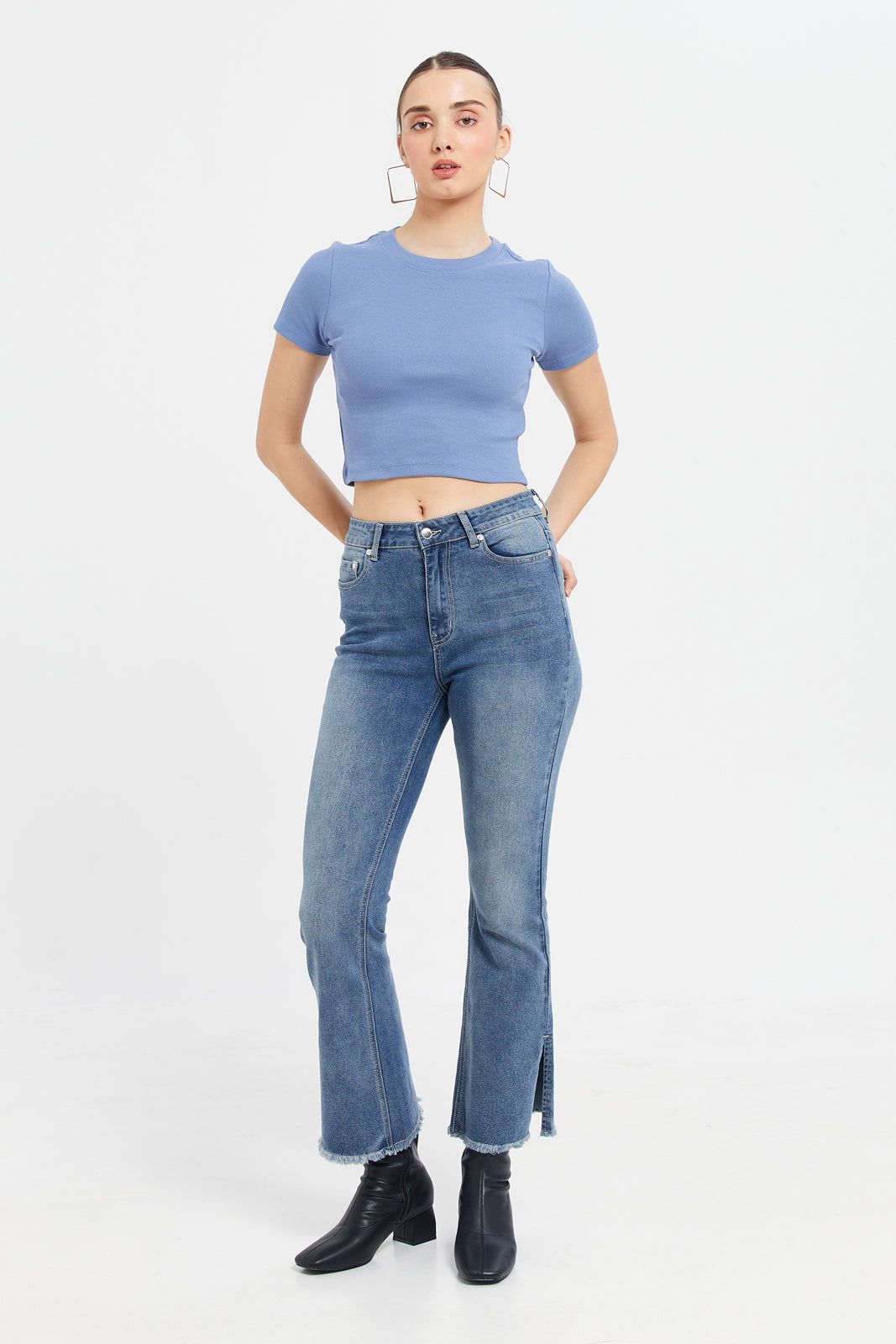 Woman Blue Crop Top sold by Redtag product image thumbnail 2