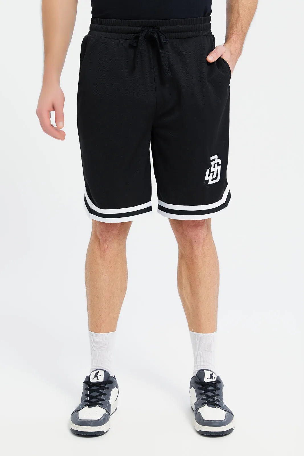 Men Black Basketball Shorts sold by Redtag