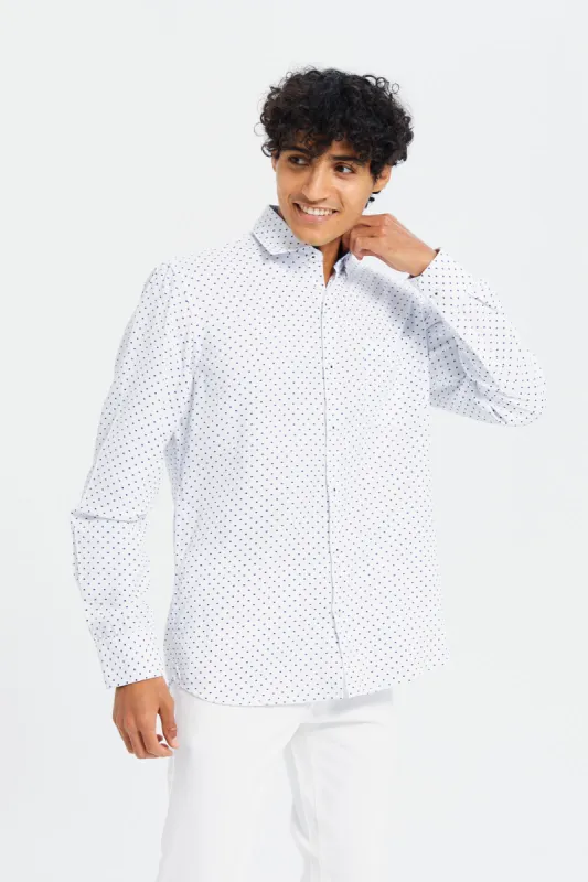 Men White Formal Shirt With Buttons sold by Redtag