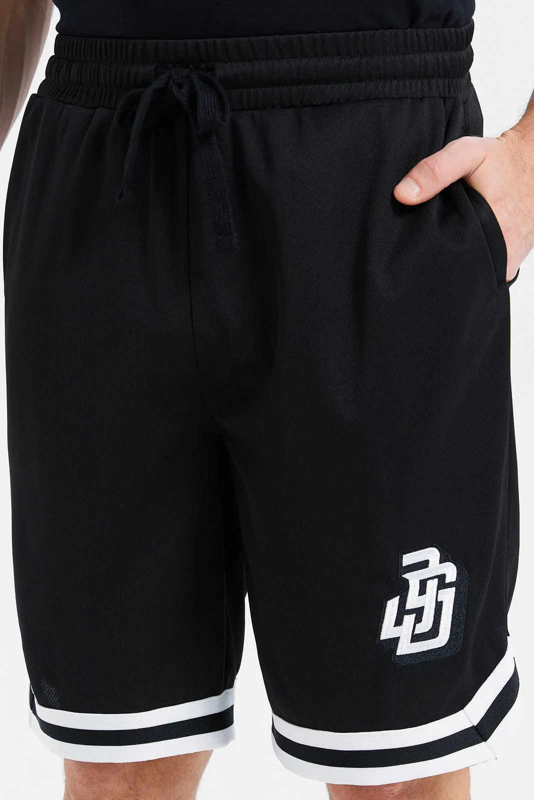 Men Black Basketball Shorts sold by Redtag product image thumbnail 4