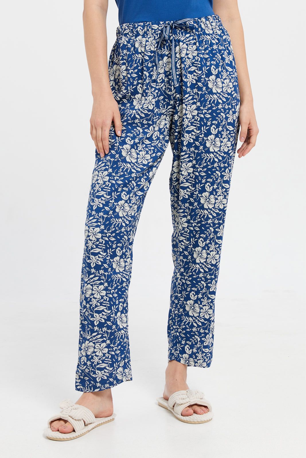 Women Blue Chest Print Pyjama Set (2 Piece) sold by Redtag product image thumbnail 3