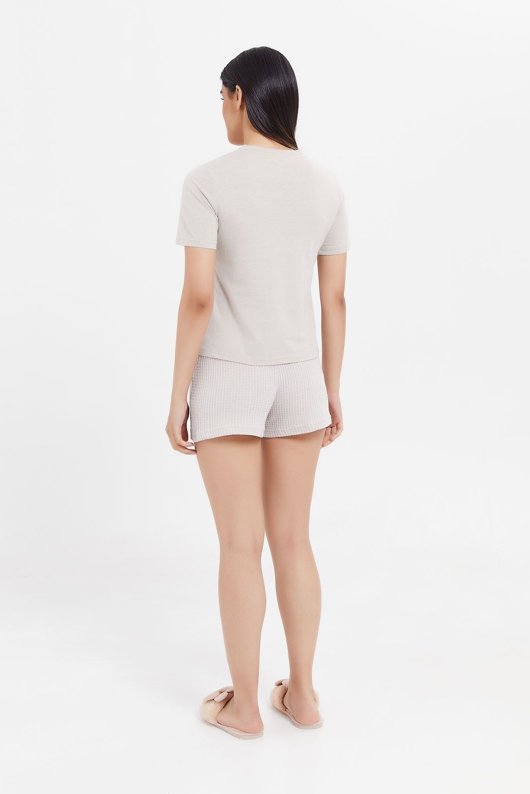 Women Beige Printed Pajama Set (2 Piece) sold by Redtag product image thumbnail 4