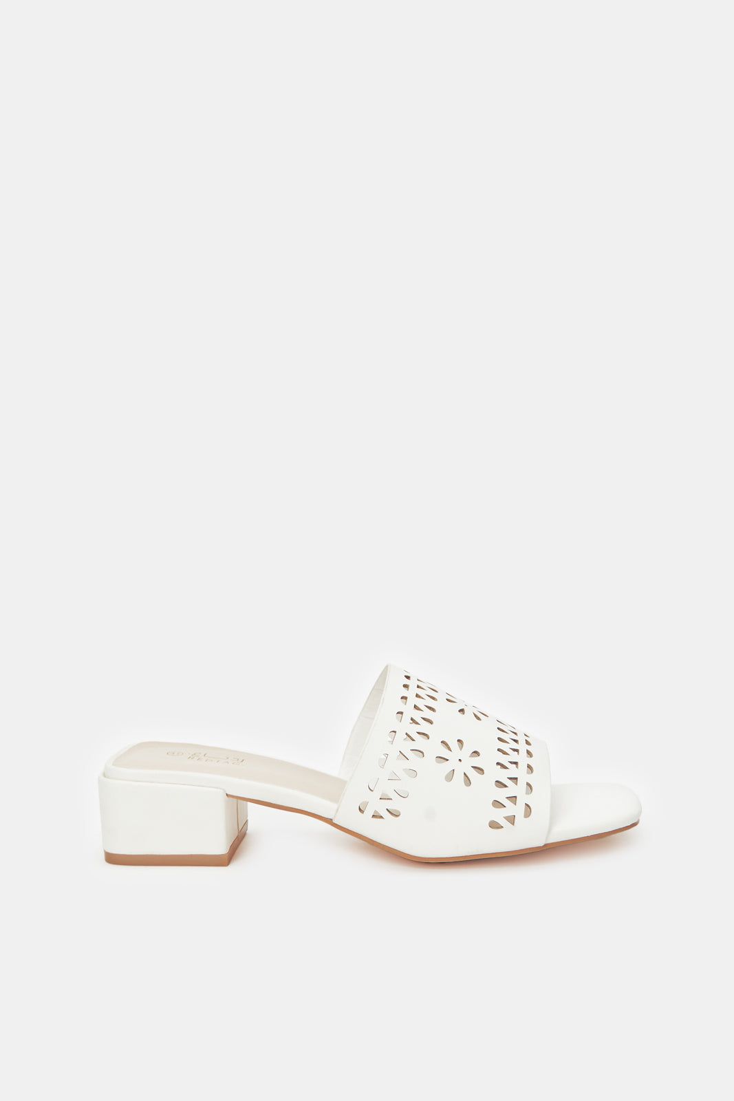 Women White Cut Out Mules sold by Redtag