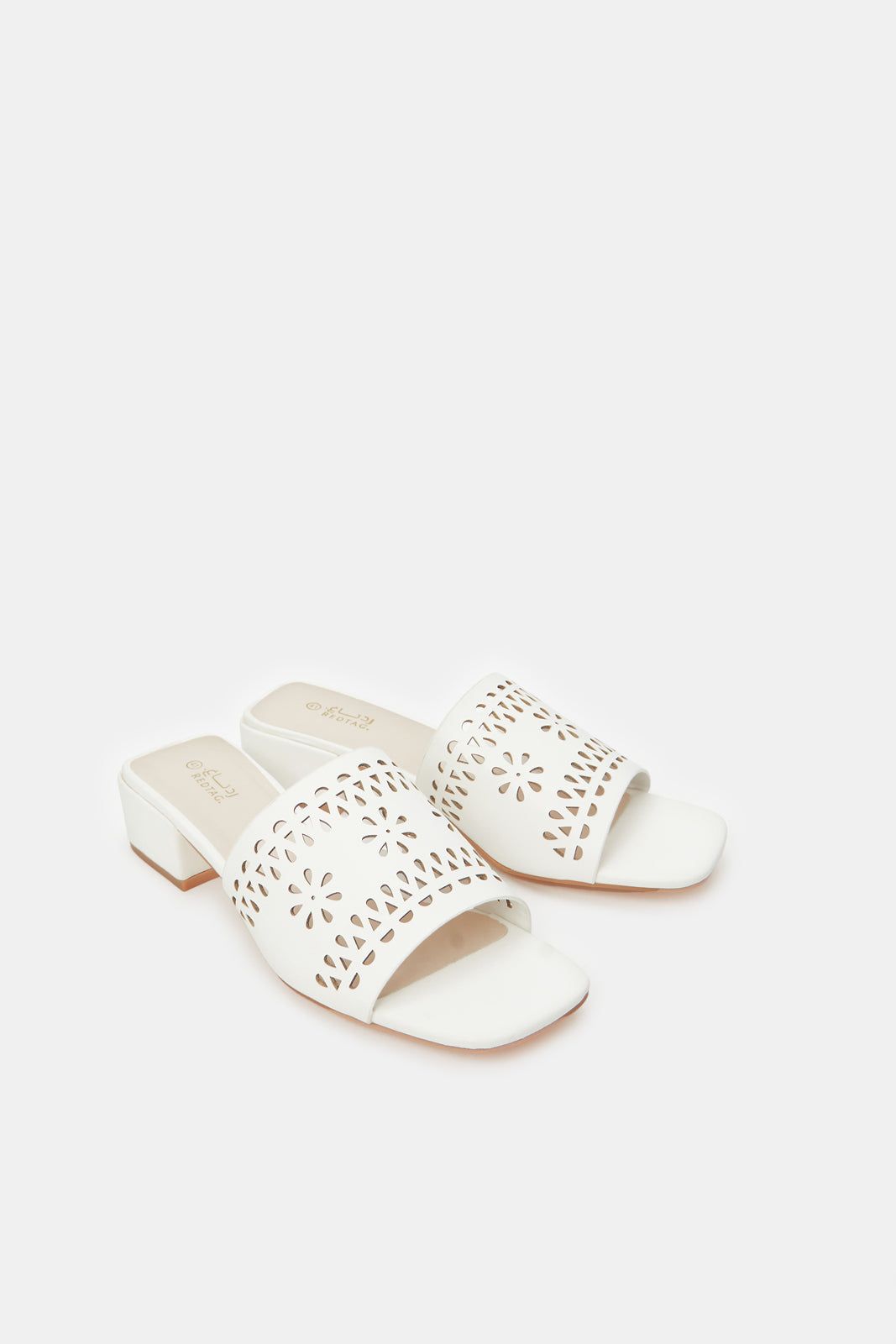 Women White Cut Out Mules sold by Redtag product image thumbnail 2