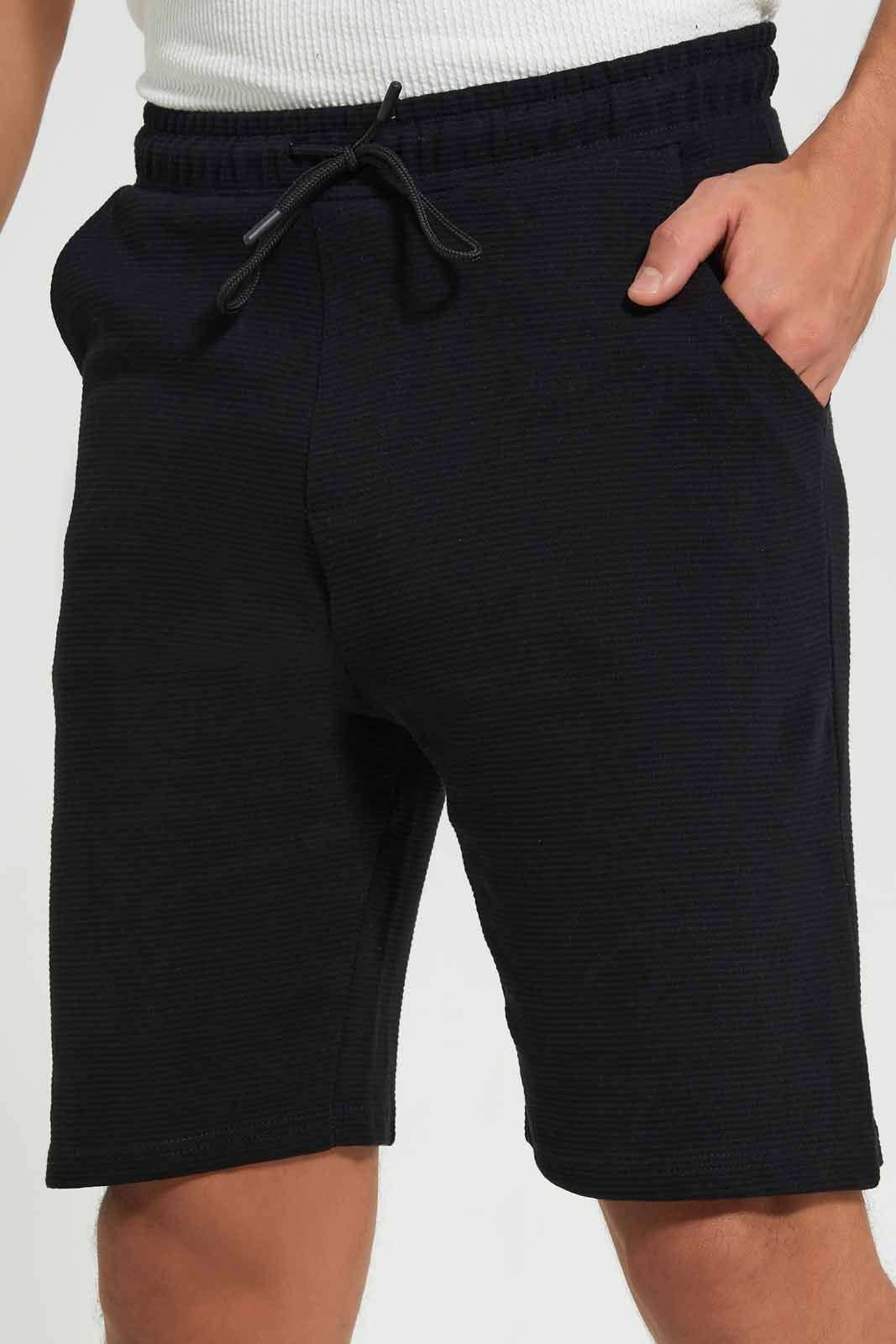 Black Lounge Short For Men sold by Redtag product image thumbnail 2