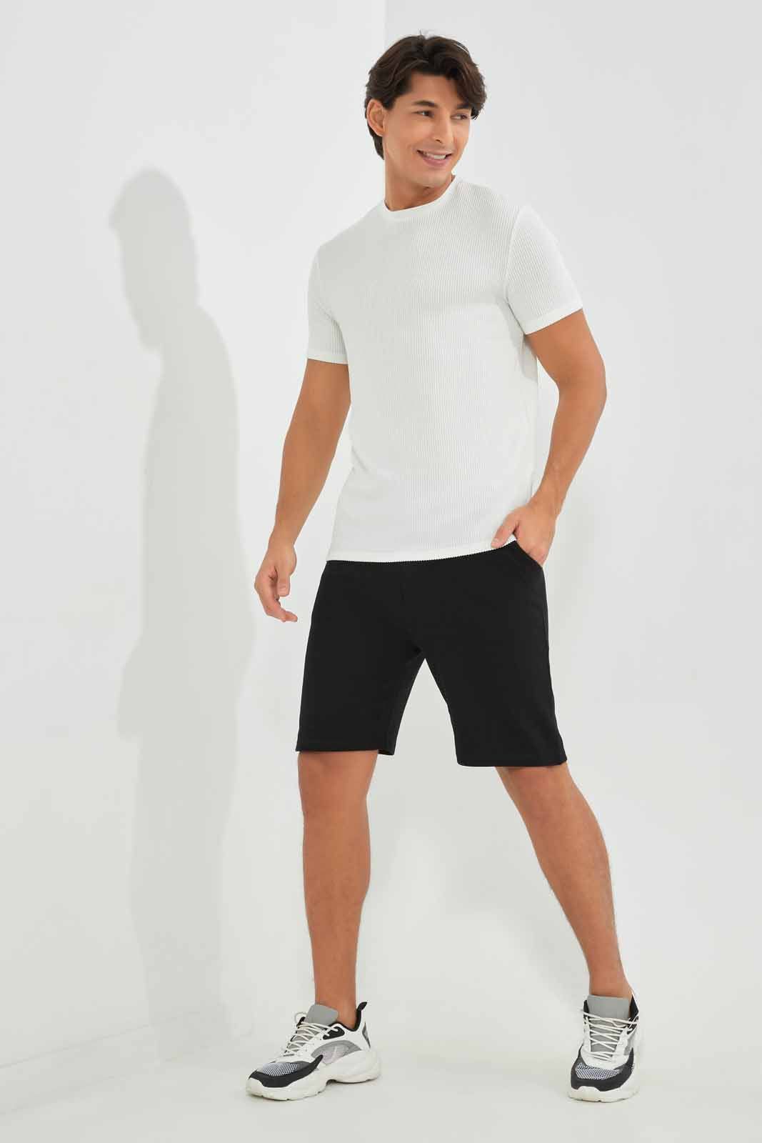 Black Lounge Short For Men sold by Redtag product image thumbnail 4