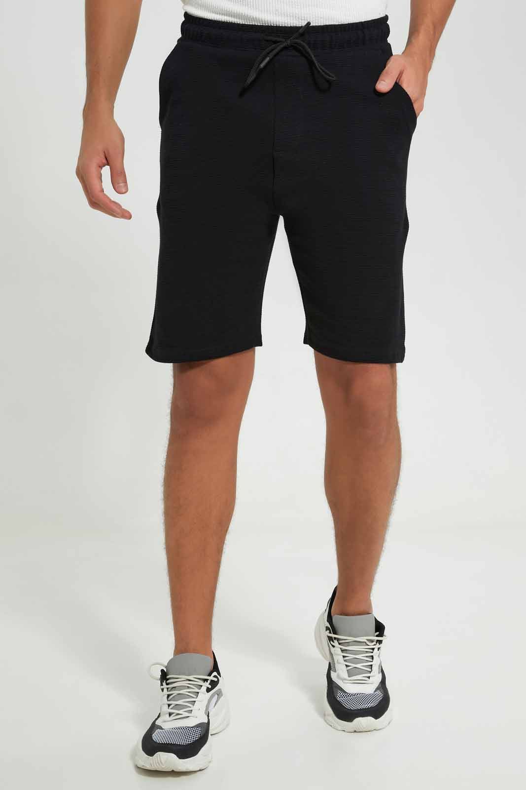 Black Lounge Short For Men sold by Redtag