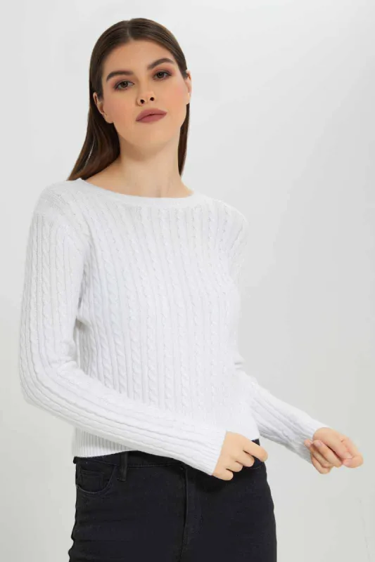 Women Ivory Knitted Pullover sold by Redtag