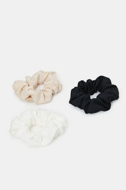 Women Assorted Elastic Scrunchy Set (Pack of 3) sold by Redtag