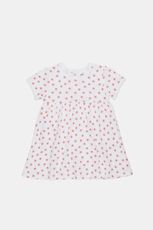 Baby White Printed Bodysuit Dress sold by Redtag