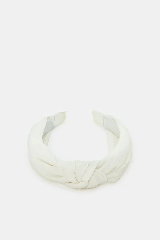 Women Ivory Embellished Headband sold by Redtag