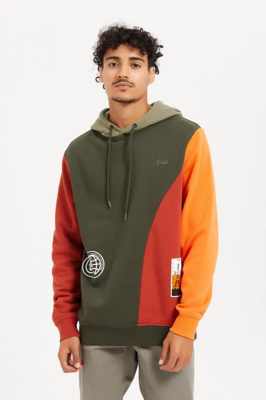 Men Multicolour Hooded Sweatshirt sold by Redtag