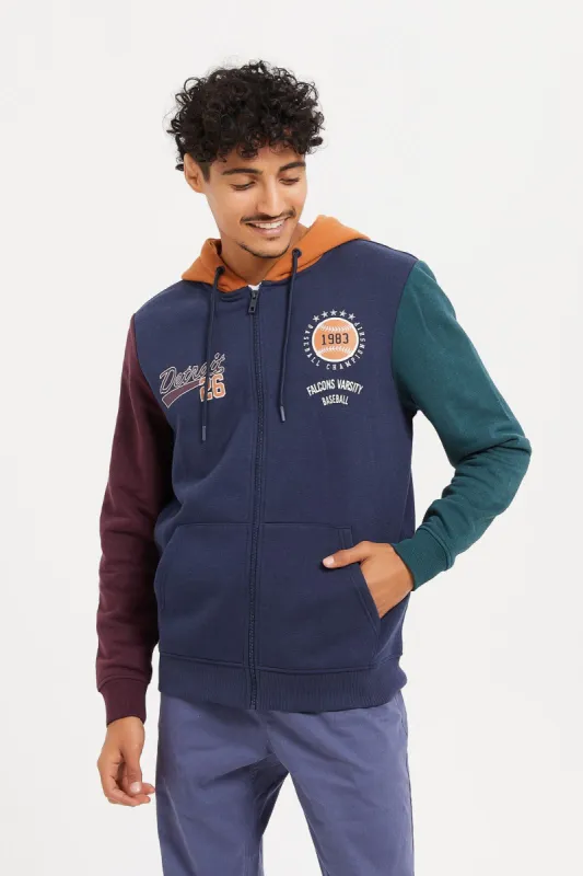 Men Multicolour Hooded Sweatshirt sold by Redtag