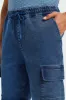 Men Blue Denim Cargo Shorts sold by Redtag