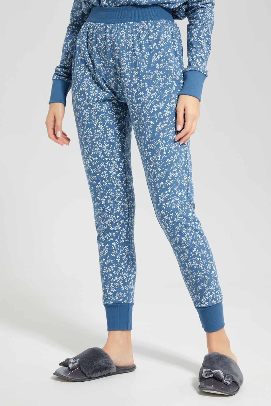 Women Blue Printed Pajama Set (2 Piece) sold by Redtag product image thumbnail 5