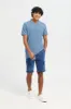Men Blue Denim Cargo Shorts sold by Redtag
