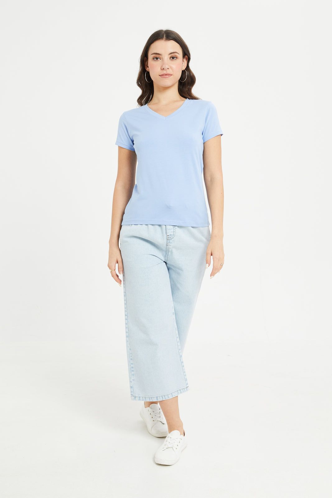 Women Blue Basic T-Shirt sold by Redtag product image thumbnail 2